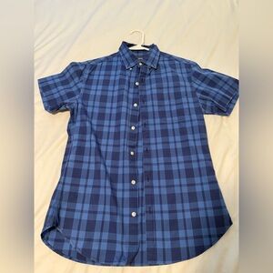 Men’s Bonobos short-sleeve plaid button-up - Small, slim fit